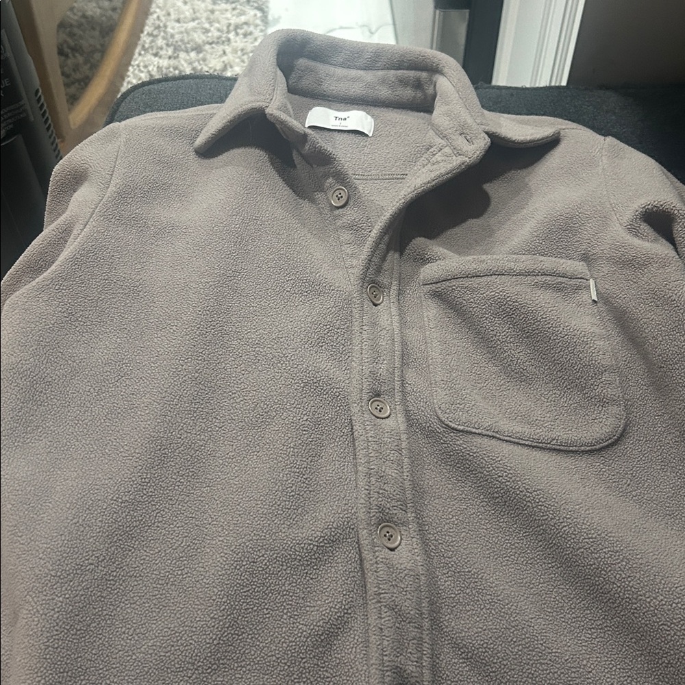 Aritzia TNA Hemlock Polar Fleece Shacket